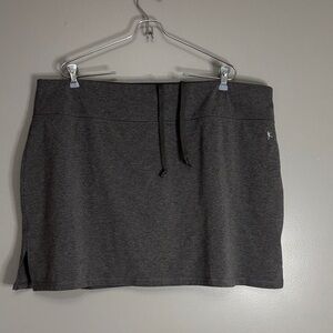 Danskin Dark Gray Drawstring Knit Skort